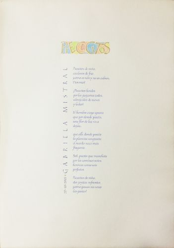 Piececitos de Gabriela Mistral